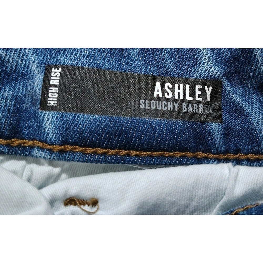 Kut From the Kloth Ashley Slouchy Barrel Jeans Womens Size 2 High Rise Metallic - Picture 9 of 11